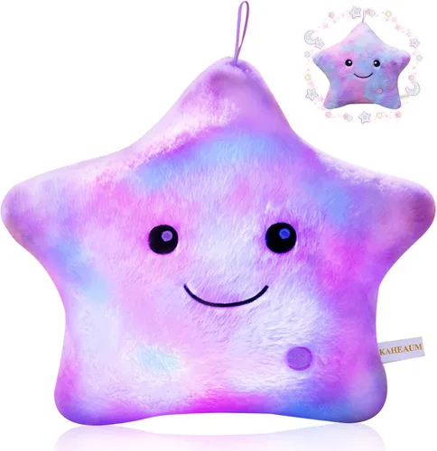 Miniatura 21 de Lindos rellenos de almohada brillantes de animales de peluche de estrellas para niños, regalo del día del niño, hijo, hija, niñas, niños, almohadas