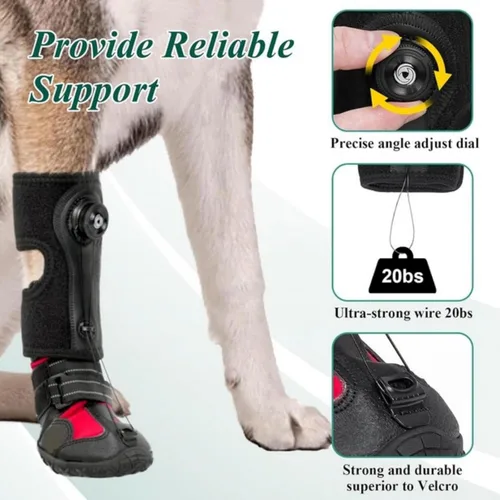 Miniatura 3 de Soporte para pie caído con carrete (sin soporte para botas para nudillos) para perro, zapatos correctivos para levantar los dedos de los pies