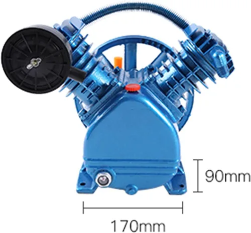 Miniatura 3 de Bomba de compresor de aire,2.2KW 3HP 175PSI doble pistón V estilo bomba de compresor de aire,Cabeza de bomba de compresor de aire de doble etapa