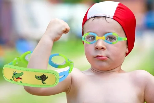 Miniatura 6 de Gafas de natación para niños de 2 a 6 años, gafas para niños sin jalar el cabello, gafas para niños con banda para la cabeza acolchada 1pk Kids