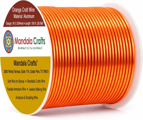Miniatura 293 de Mandala Crafts - Alambre de aluminio anodizado de 8 calibre para hacer joyas - 9.75 m de alambre flexible negro colorido - Flexible para bonsái