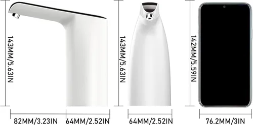 Miniatura 6 de Bomba de botella de agua, dispensador de agua, bomba eléctrica de botella de agua, dispensador de jarra de agua recargable por USB, dispensador