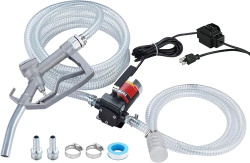 Miniatura 10 de TOPWAY Bomba de combustible de gasolina de 110 V CA, bomba de transferencia de aceite autocebante de 3.7 GPM con mango, bombeo reversible