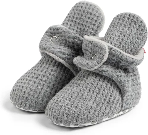 Miniatura 143 de Sawimlgy - Botines de algodón antideslizantes para recién nacido, con agarre, para cuna o para el invierno