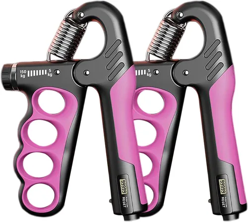 Miniatura 8 de Grip Strength Trainer, 5-100KG (11-220 LB) Adjustable Resistance Forearm Hand Gripper Strengthener with Counter, Hand Wrist Exercise Workout Rojo