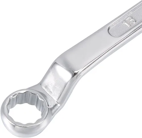 Miniatura 4 de uxcell Llave métrica de extremo de caja doble de 0.512 in x 0.630 in con desplazamiento de 12 puntos, cromada, acero Cr-V
