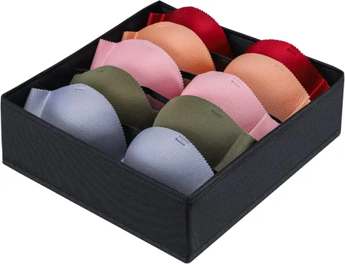 Cajón debajo del gabinete, organizador de ropa de 5 celdas, cubos de almacenamiento plegables para ropa interior, cajones organizadores, cajas de