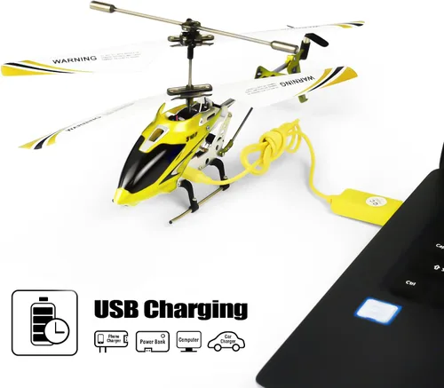 Miniatura 7 de Cheerwing S107/S107G Phantom 3.5 canales, minihelicóptero RC con giroscopio, Amarillo