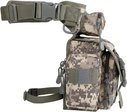 Miniatura 3 de Jueachy Bolsa de pierna caída para hombre, mochila táctica de detección de metales para muslos con bolsa para botella de agua