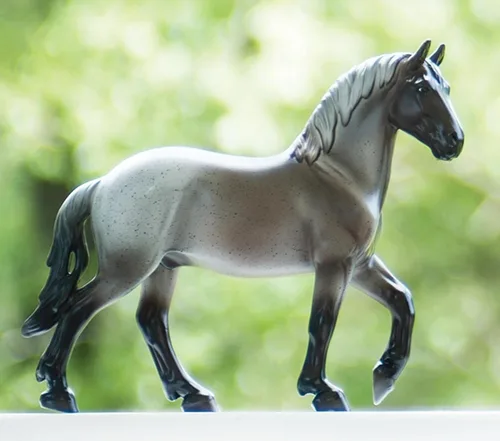 Miniatura 5 de Caballitos Breyer serie Freedom Blue Roan Brabant Juguete de caballo 9.75" x 7" Escala 1:12 Modelo #1052