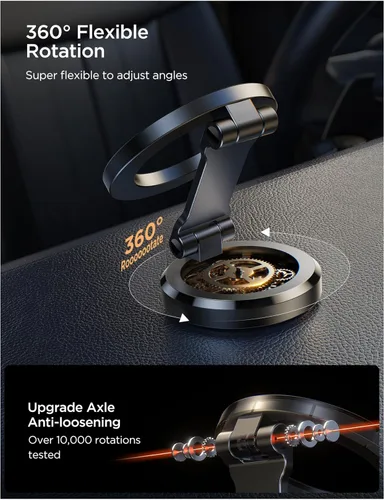 Miniatura 3 de JOYROOM Se ajusta al soporte MagSafe para coche, [todo metal] soporte magnético para teléfono para automóvil con imanes fuertes, soporte para iPhone