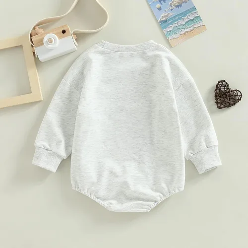 Miniatura 27 de FYBITBO Sudadera de cuello redondo para bebé niña y niño, mameluco de burbujas, camisa de manga larga, traje de San Valentín, ropa de otoño