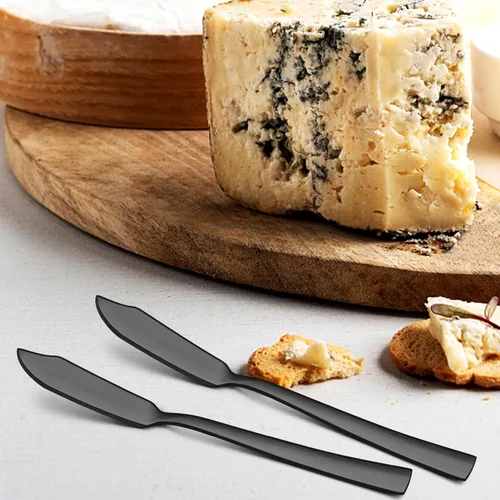 Miniatura 6 de E-far Juego de 6 cuchillos esparcidores de mantequilla, cuchillos de postre de queso de acero inoxidable de 7 pulgadas para cocina, restaurante