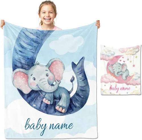 Miniatura 19 de Manta de bebé personalizada con nombre, manta de nombre personalizado para niños, mantas de franela suave en Pascua, regalos personalizados de bebé