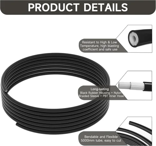 Miniatura 3 de Sram Manguera de freno hidráulico – Kit de manguera de freno de disco hidráulico para bicicleta de 196.850 in para sistema Shimano BH59 Sram Avid