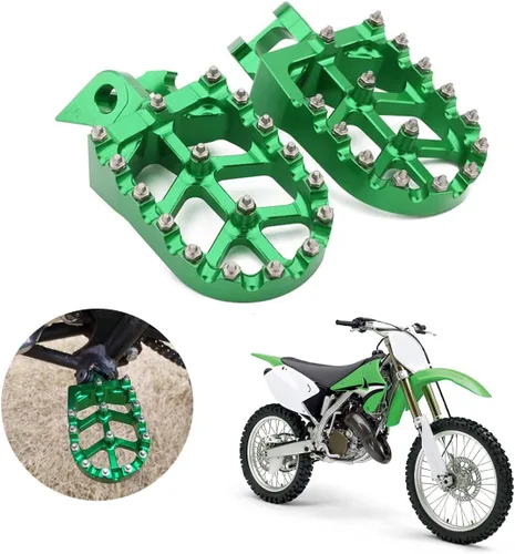 Miniatura 16 de AnXin Estriberas Reposapiés Pedales de Pie Apoyos CNC MX para KLX300 KLX300R KLX300SM 97-07 20-24 KLX250 06-20 KLX250S 09-14 KLX250R 94-96 KLX650