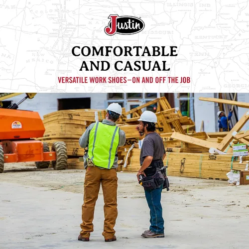 Miniatura 3 de Justin Cappie - Botas de Trabajo con Punta de Acero para Hombres - Botas Chukka de Cuero de Grano Completo con Puntera Moc con Suela Resistente al
