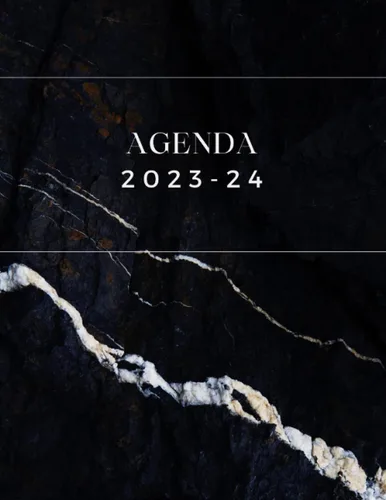Agenda 2023 2024 Agenda juin 2023 juillet 2024 planificateur professionnel grand format a4 organisateur hebdomadaire de bureau 23-24 couverture