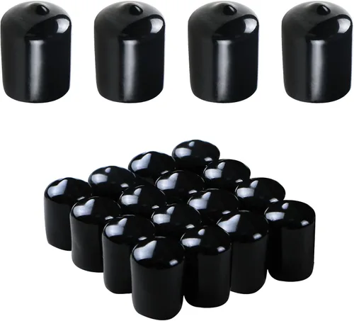 Miniatura 8 de Cubierta de tapa de extremo redondo de goma de 0.59 pulgadas (0.591 in), protectores de rosca de tornillo de PVC flexible de tubería de tubería