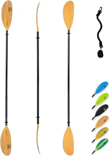 Miniatura 12 de OCEANBROAD - Remo de kayak de 86 pulgadas/218 cm, 90.5 pulgadas/230 cm, 95 pulgadas/241 cm, remo de aleación para kayak, bote y canoa con correa