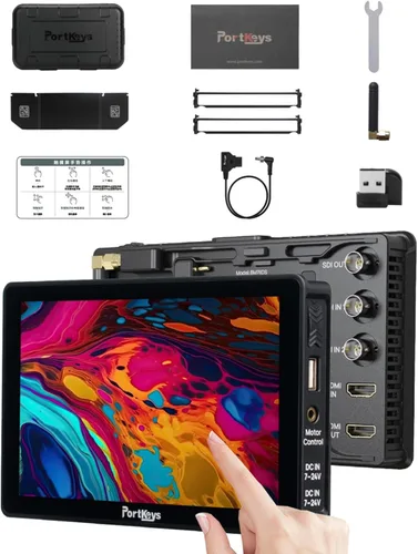 Portkeys BM7 II DS BM7IIDS BM7IIDS - Monitor de cámara de cine de 7 pulgadas, pantalla dual 2200nit, monitor de video de pantalla dividida ultra