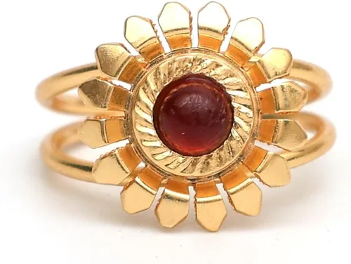 Miniatura 26 de Gempires - Anillos de piedra natural para mujer, ligeros, de cristal, hechos a mano, hipoalergénicos, chapados en oro, para uso diario, regalos