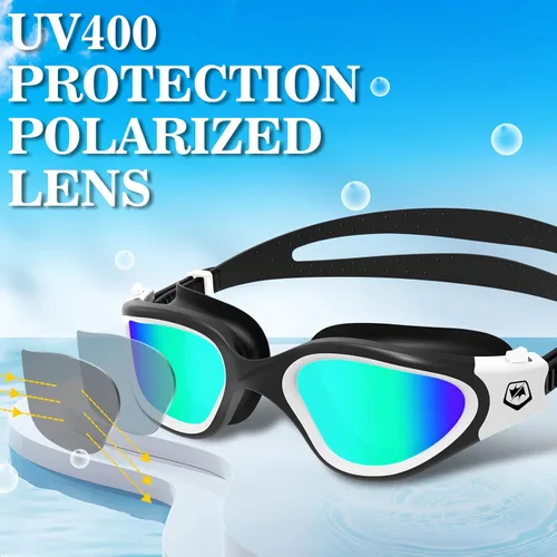 Miniatura 2 de WIN.MAX - Goggles de natación polarizados, antivaho, antirrayos ultravioleta, sin filtraciones y con visión clara para hombres, mujeres, adultos