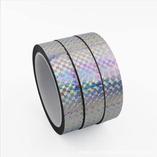Miniatura 2 de Cinta reflectante holográfica autoadhesiva, cinta reflectante holográfica para mantener alejados a los pájaros, proyectos de manualidades, arte