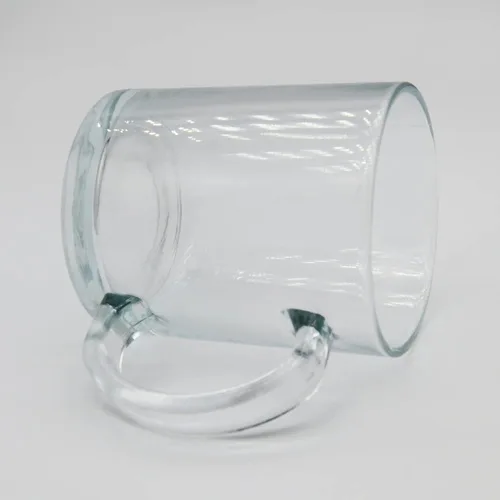 Miniatura 3 de MR.R Taza transparente de vidrio transparente de 11 onzas, tazas de café con asa para transferencia de revestimiento térmico térmico, juego de 6