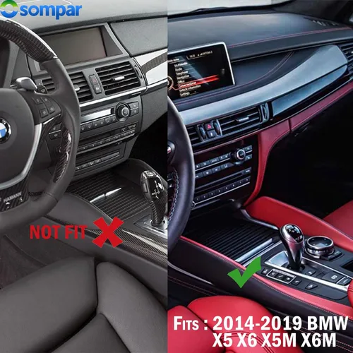 Miniatura 3 de Osompar Bandeja Portavasos de Consola Central con Cubierta de Persiana Enrollable Compatible con BMW X5 F15 X5M F85 F15 2014-2018 BMW X6 F16 X6M F86