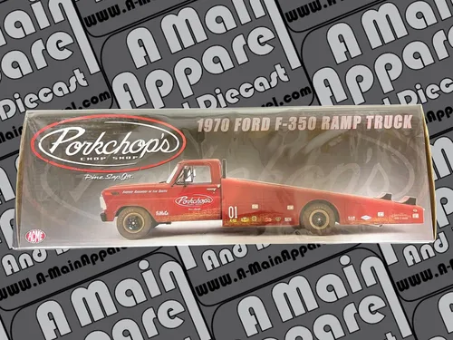 Miniatura 7 de 1970 F-350 Rampa Camión Rojo Imprimación (Roja) Cartilla de Cerkchop's Chop Shop 1/18 Modelo fundido a troquel por Acme A1801416