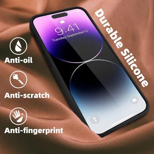 Miniatura 5 de Funda para Samsung Galaxy S22 Ultra, funda de goma de gel de silicona líquida, [protección de cámara] Funda protectora de microfibra suave delgada