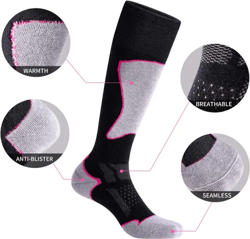 Miniatura 3 de Paquete de 23 calcetines de esquí para mujer, para esquí, snowboard, calcetines térmicos cálidos de invierno