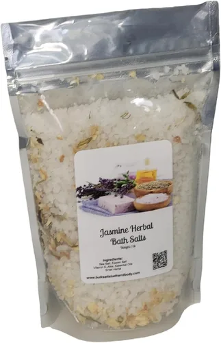 Miniatura 3 de Sales de baño de hierbas (botánicas) Bolsa de 1 libra (16 onzas) Elige aroma Botánicos Sal marina Baño Cuidado del cuerpo Belleza