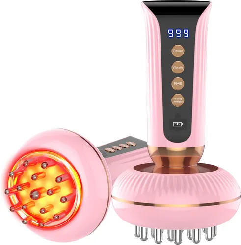Miniatura 9 de Máquina para esculpir el cuerpo 4 en 1 - Masajeador de drenaje linfático de mano con luz roja, vibración y calor para linfedema lipedema