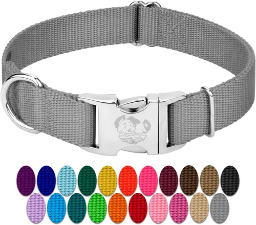 Miniatura 21 de Country Brook Petz – Collar de nailon premium para perro con hebilla de metal – Vibrante selección de 25 colores, Azul Océano