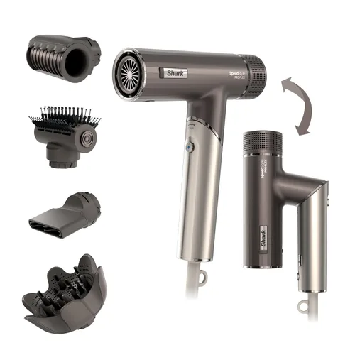 Miniatura 16 de Shark SpeedStyle Pro Flex HD543PL - Sistema de secador de pelo de alta velocidad de rendimiento profesional con protector de cuero cabelludo
