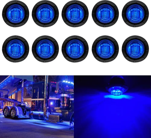 Miniatura 10 de KEING Paquete de 10 mini luces LED redondas selladas impermeables de 3/4 pulgadas, luz de señalización LED blanca de 12 V para remolque, camión