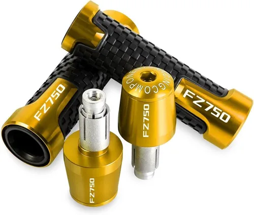 Miniatura 11 de Manillar CNC de motocicleta de gel de goma para manillar Y&AMAHA FZ750 FZ 750 FZ-750 1985 1986 1987 1988 1988 Agarraderas de manillar (color: negro)