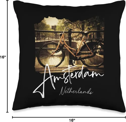 Miniatura 4 de Amsterdam Souvenirs Store Retro Design-Países Bajos/Holanda-Amsterdam, 16 x 16 pulgadas, multicolor