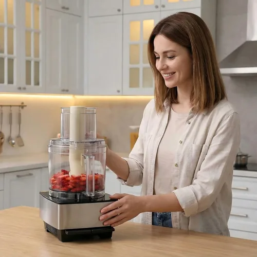 Miniatura 5 de Cuchilla mezcladora de repuesto para procesador de alimentos Cuisinart de 14 tazas DFP-14 DLC-2014 MP-14 Fibra de vidrio PA6 + eje de acero 304