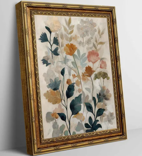 Miniatura 19 de Lienzo enmarcado en oro, bosque de sol, arte de pared, textura 3D, impresionista, paisaje, decoración, imagen, primavera, verano, naturaleza