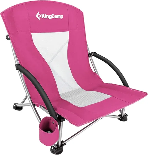 Miniatura 11 de KingCamp Paquete de 2 sillas de playa ligeras y plegables con respaldo alto con soporte para tazas, bolsa de almohada para acampar al aire libre