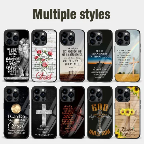 Miniatura 5 de Fundas de teléfono con versículos de Biblias cristianas para mujeres y niñas para iPhone 11 12 13 14 15 16 17 Pro Max Plus Mini X 7 8 SE