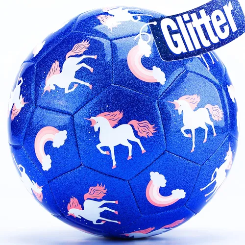 hahaland Balón de fútbol tamaño 3 con bomba, balón desinflado y bolsa de malla - Balón de fútbol para niñas y niños, deportes al aire libre,