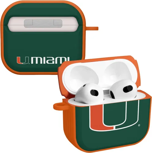 AFFINITY BANDS Miami Hurricanes HDX - Funda compatible con Apple AirPods Gen 3 (clásico)