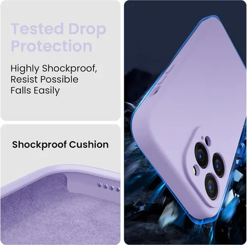 Miniatura 4 de FireNova Funda diseñada para iPhone 14 Pro Max, funda de silicona mejorada [protección de cámara] con [2 protectores de pantalla], forro