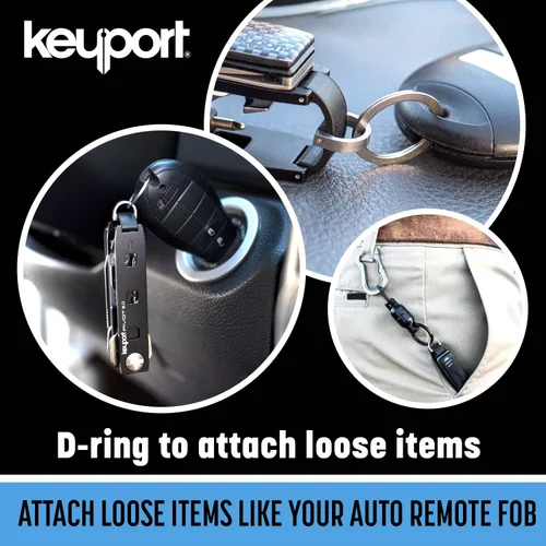Miniatura 6 de Keyport Pivot 2.0 Organizador de Llaves - Porta Llaves EDC con Accesorio para Llavero de Coche y Servicio de Encontrado y Perdido - Aluminio, Rojo