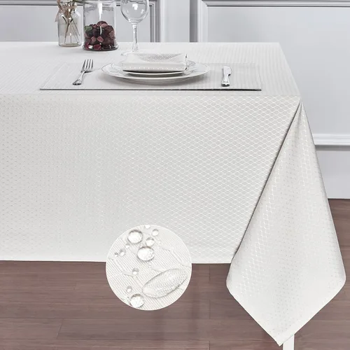 Miniatura 15 de Mantel rectangular de poliéster impermeable, resistente a las arrugas, lavable, mantel de tela diseño Jacquard