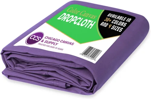 Miniatura 32 de CCS - Tela de lona para caídas, lona de algodón resistente para cortinas, manteles, telón de fondo, pintura, cubierta de suelo, lavable y Verde